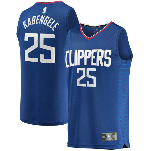 Camiseta Mfiondu Kabengele 25 Los Angeles Clippers Icon Edition Azul Hombre